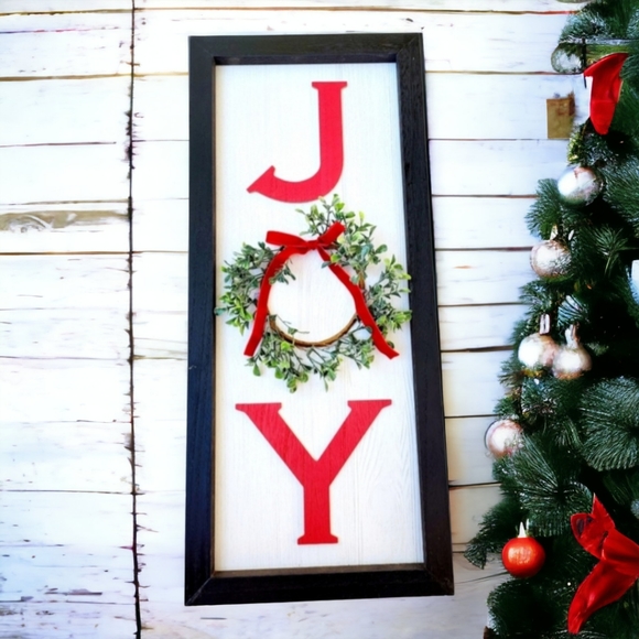 Amazon Other - Wooden 23" × 10" nwt farmhouse holiday wall decor